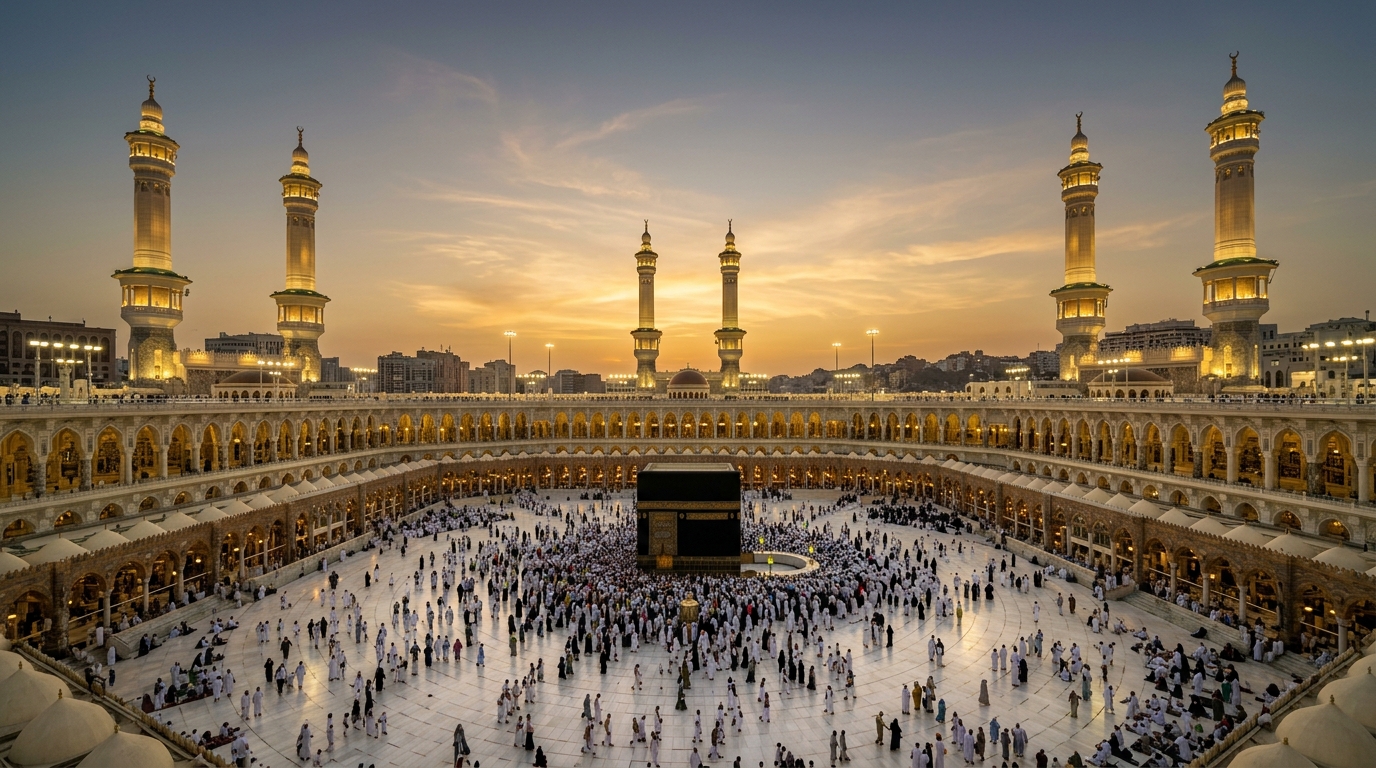 Masjid al-Haram and the Holy Kaaba in Makkah